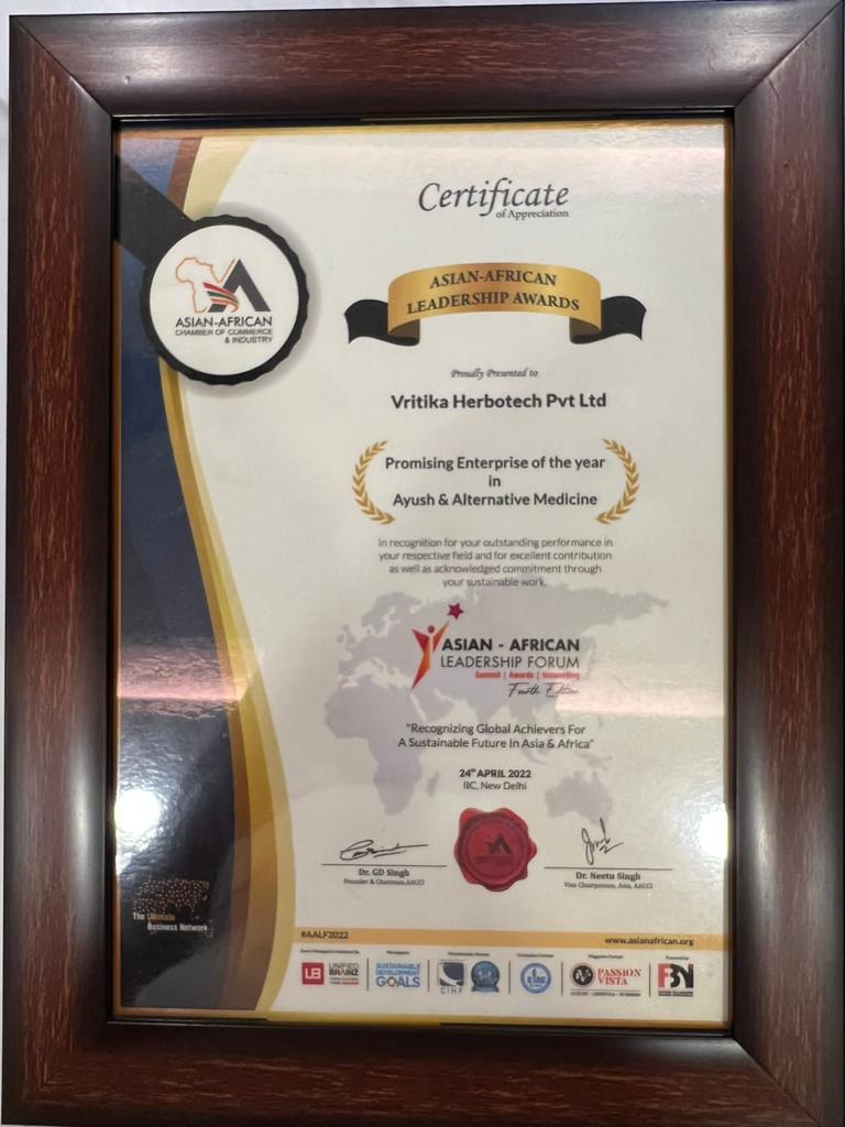 Promising Enterprise of the Year in Ayush & Alternative Medicine